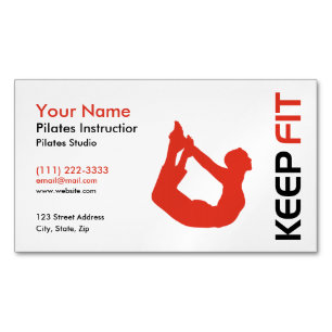 Fitness Pilates-instructeur visitekaartje Magnetisch Visitekaartje