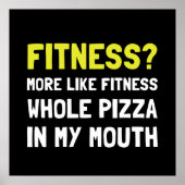 Fitness Pizza Poster (Voorkant)