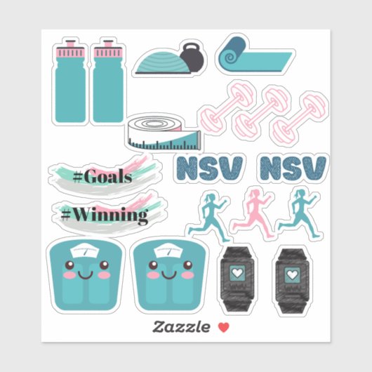 Fitness planner stickers (Vel)