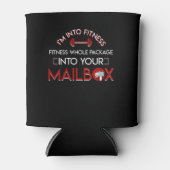 Fitness Postal Worker in Package Mailbox Blikjeskoeler (Voorkant)