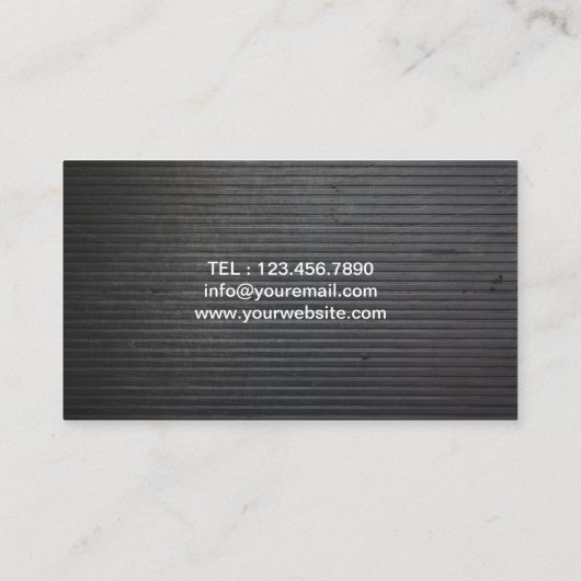 Fitness Professional Grunge Metal Personal Trainer Visitekaartje (Achterkant)