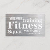 Fitness Professional Metal Personal Trainer Visitekaartje (Voorkant)