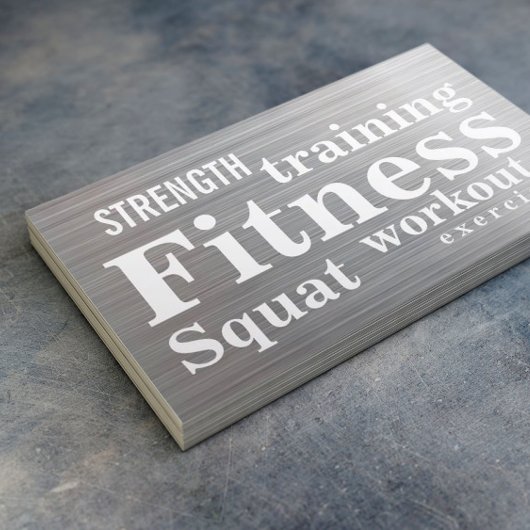 Fitness Professional Metal Personal Trainer Visitekaartje