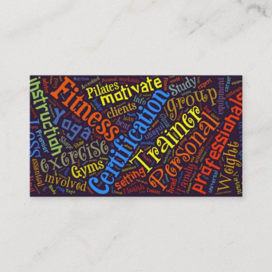 Fitness Professional Visitekaartje (Voorkant)