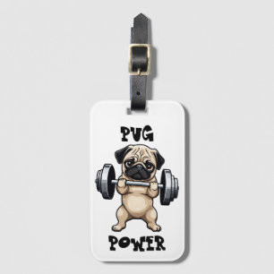 Fitness Pug Bagagelabel