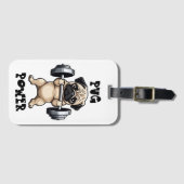 Fitness Pug Bagagelabel (Voorkant (horizontaal))