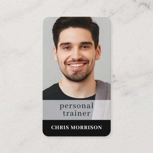 Fitness QR Code Personal Trainer Professional Visitekaartje (Voorkant)