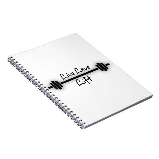 Fitness Quote: Live Love Lift Notitieboek (Rechterzijde)