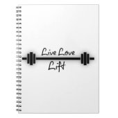 Fitness Quote: Live Love Lift Notitieboek (Voorkant)