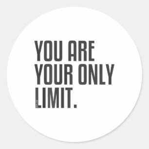 Fitness Quote Y2k Gymtraining Ck Print Yoga Sport Ronde Sticker