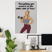 Fitness Quotes Poster (Thuiskantoor)