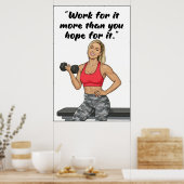 Fitness Quotes Poster (Keuken)