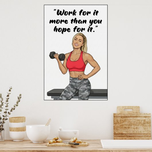 Fitness Quotes Poster (Keuken)