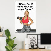Fitness Quotes Poster (Thuiskantoor)
