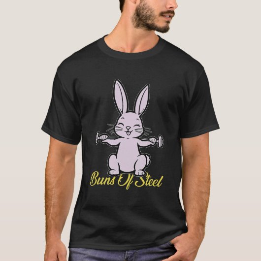 Fitness Rabbit Lover Gym Workout Funny Bun T-shirt (Voorkant)