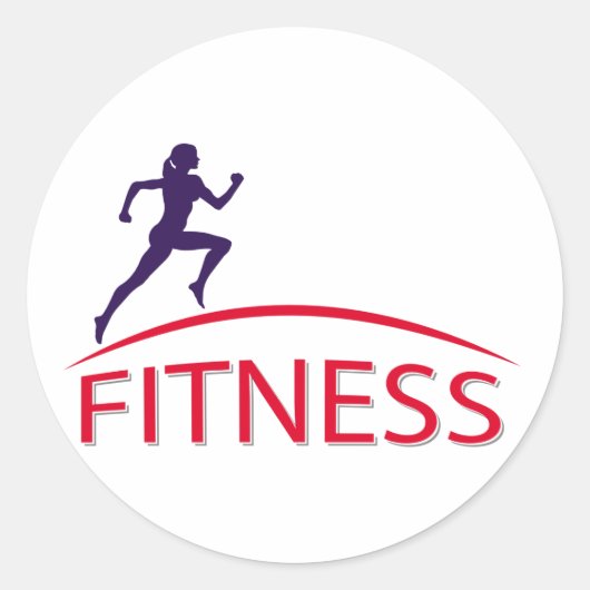 fitness ronde sticker (Voorkant)