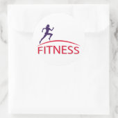 fitness ronde sticker (Tas)