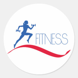 fitness ronde sticker
