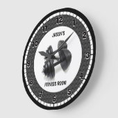 Fitness Room Grijs Aangepast Grote Klok (Hoek)