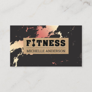 Fitness   Roze Goud Marmer Visitekaartje