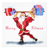 Fitness Santa Christmas Poster