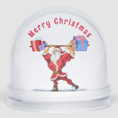 Fitness Santa Christmas Snow Globe Sneeuwbol (Voorkant)