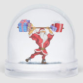 Fitness Santa Christmas Snow Globe Sneeuwbol (Achterkant)