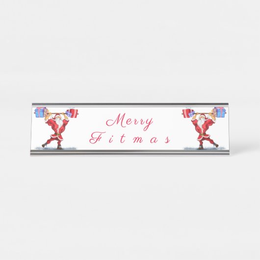 Fitness Santa Desk Bord Bureau Naambordje (Voorkant)