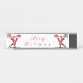 Fitness Santa Desk Bord Bureau Naambordje (Voorkant)