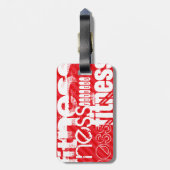 Fitness; Scarlet Red Stripes Bagagelabel (Achterkant verticaal)