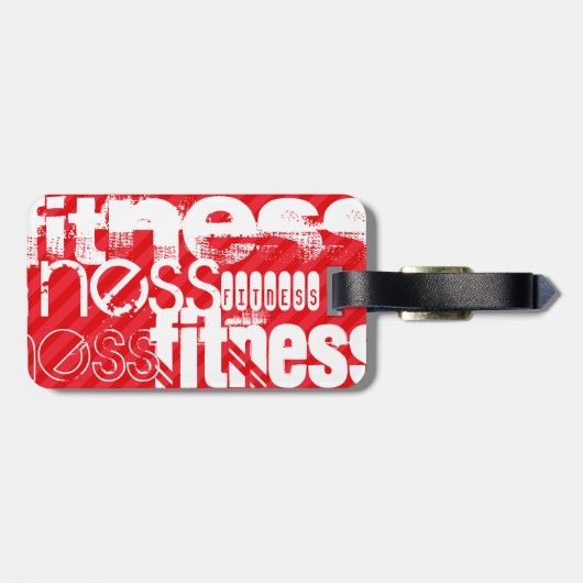 Fitness; Scarlet Red Stripes Bagagelabel (Achterkant horizontaal)