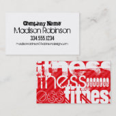 Fitness; Scarlet Red Stripes Visitekaartje (Voorkant / Achterkant)