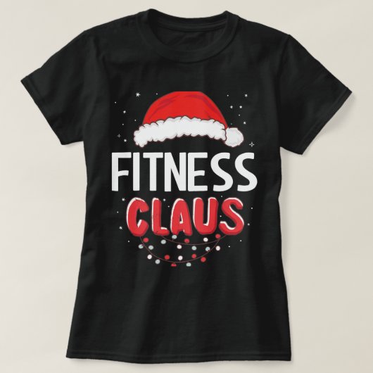 Fitness Sinterklaas Kerst Bijpassend Kostuum T-shirt (Design voorkant)