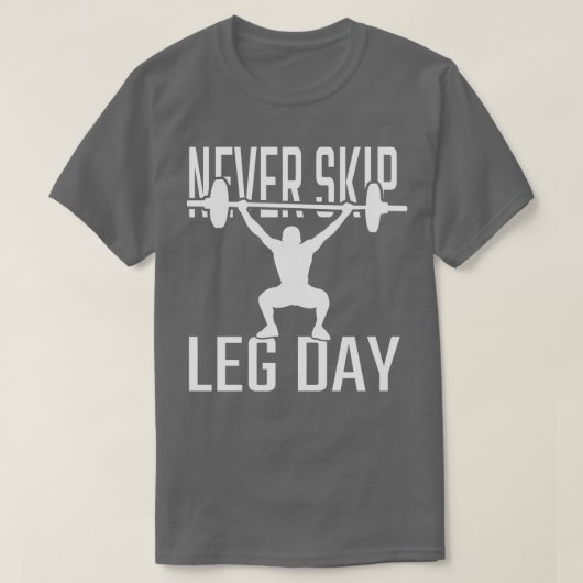 Fitness Skip Been Day nooit T-shirt (Design voorkant)