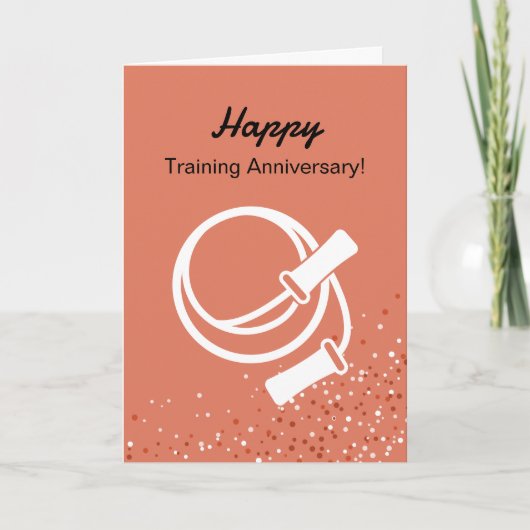 Fitness Skipping Rope Happy Training Anniversary Kaart (Voorkant)