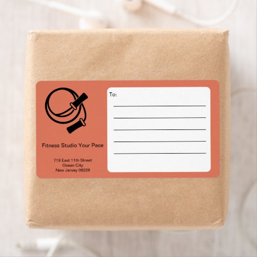 Fitness Skipping Rope Orange Black Shipping Etiket (Insitu)