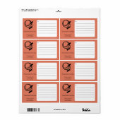 Fitness Skipping Rope Orange Black Shipping Etiket (Full Sheet)