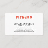 Fitness Sport Coach - trainer - modern Visitekaartje (Achterkant)