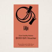 Fitness Starter Sinaasappel Zwart Gift Voucher Kaa Visitekaartje (Voorkant)