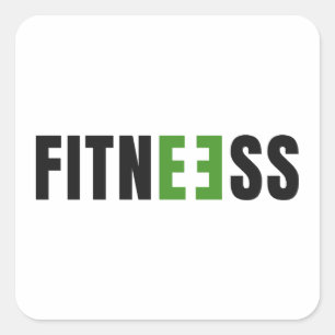 Fitness - Sterkte - Leven in de sportschool - Trai Vierkante Sticker