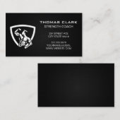 fitness-sterkte | Man Flexing Logo Visitekaartje (Voorkant / Achterkant)