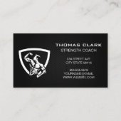 fitness-sterkte | Man Flexing Logo Visitekaartje (Voorkant)