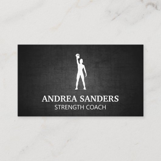 Fitness Strength Coach | Vrouwen met Kettle Bell Visitekaartje (Voorkant)