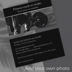 Fitness studio centrum coach instructeur visitekaartje