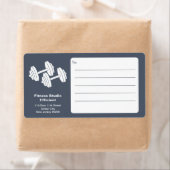 Fitness Studio Dumbbell Grey White Shipping Etiket (Insitu)