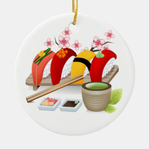 Fitness - Sushi! door SRF Keramisch Ornament
