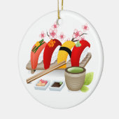 Fitness - Sushi! door SRF Keramisch Ornament (Links)