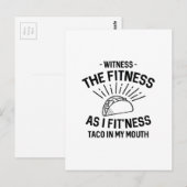 Fitness Taco Briefkaart (Voorkant / Achterkant)