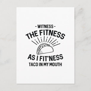 Fitness Taco Briefkaart