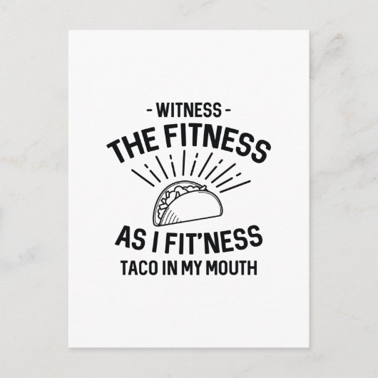 Fitness Taco Briefkaart (Voorkant)